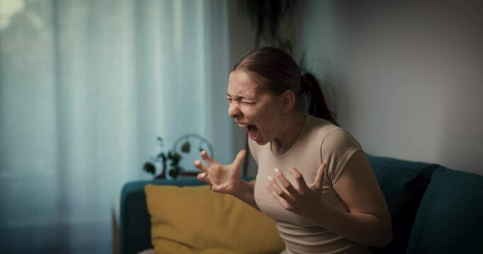 Teenager Yelling At Camera