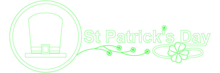 illustration text background st patrick day