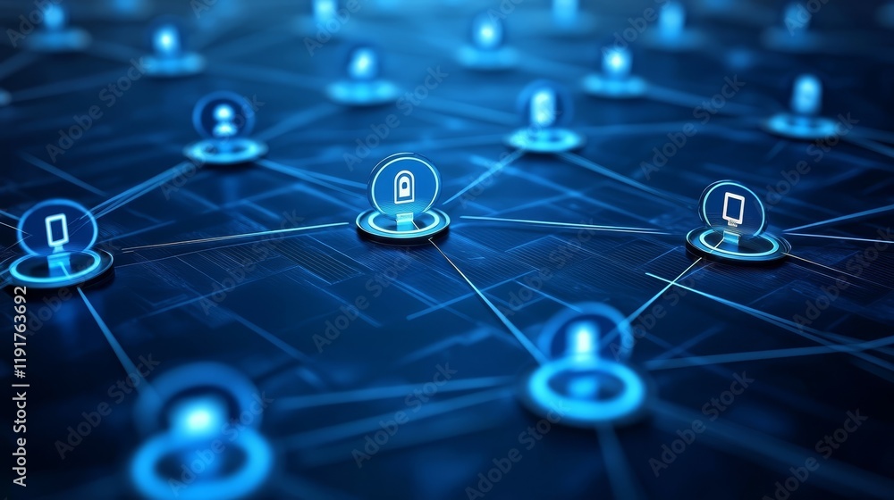 Poster secure network protection, shielding your data and privacy with advanced security measures