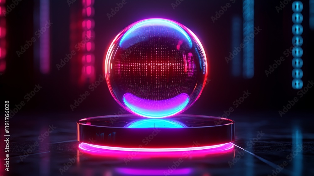 Poster sleek futuristic design showcases app loading process featuring glowing holographic progress bars an