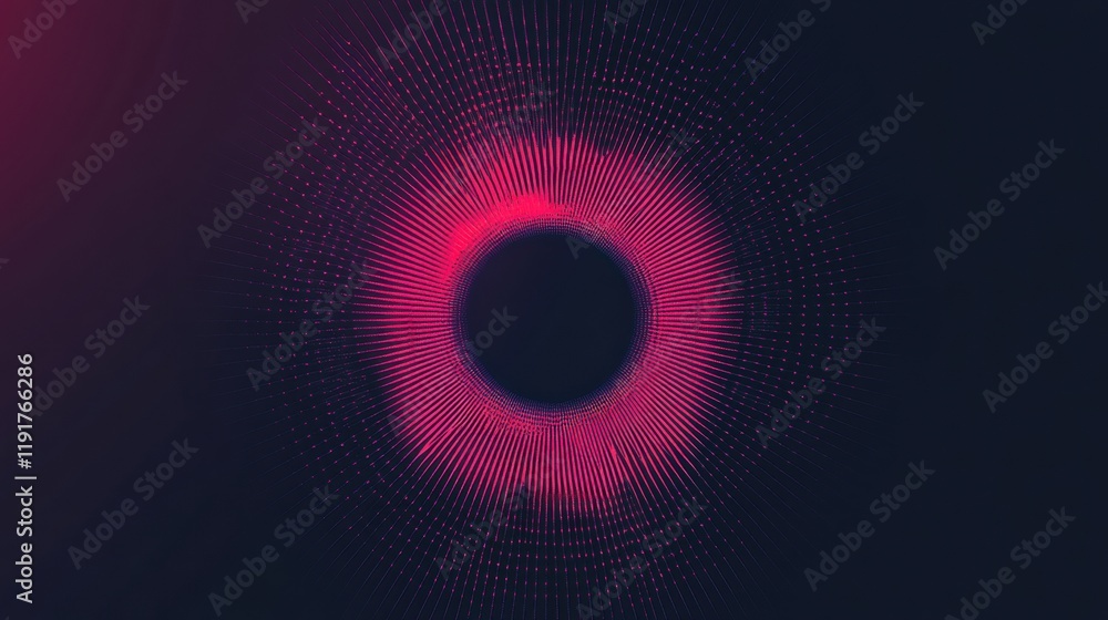 Fototapete graphical representation of a virus illustrated with minimalistic design elements in vibrant colors 