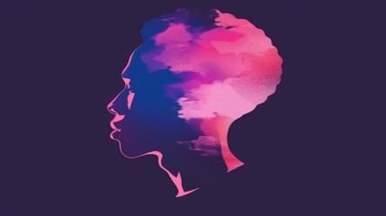 A futuristic digital silhouette of artificial intelligence technologie