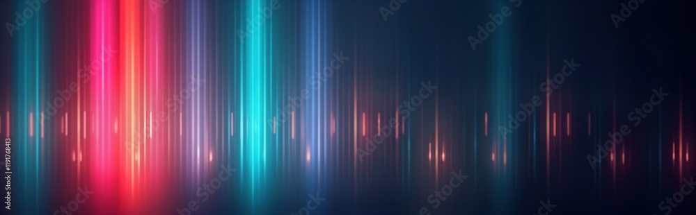 Poster abstract graphic design with vibrant multicolored stripes. vertical streaks of light create dynamic 