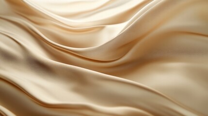 Obraz premium Draped Beige Silk Fabric, Luxurious Smooth Texture, Elegant Background