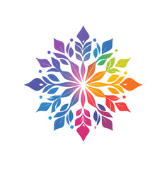 Obraz premium Colorful Abstract Geometric Flower Design