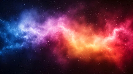 Fototapeta premium Cosmic Nebula in Vibrant Hues: A Celestial Tapestry of Stars and Colors