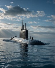 Submarine Emerging Beneath the Horizon