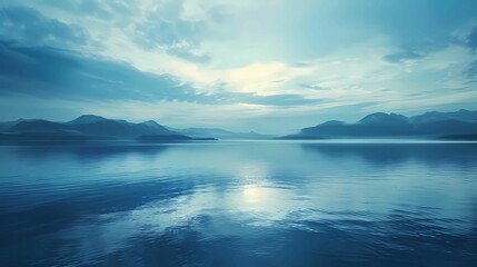 Fototapeta premium Shades of blue create a calm atmosphere