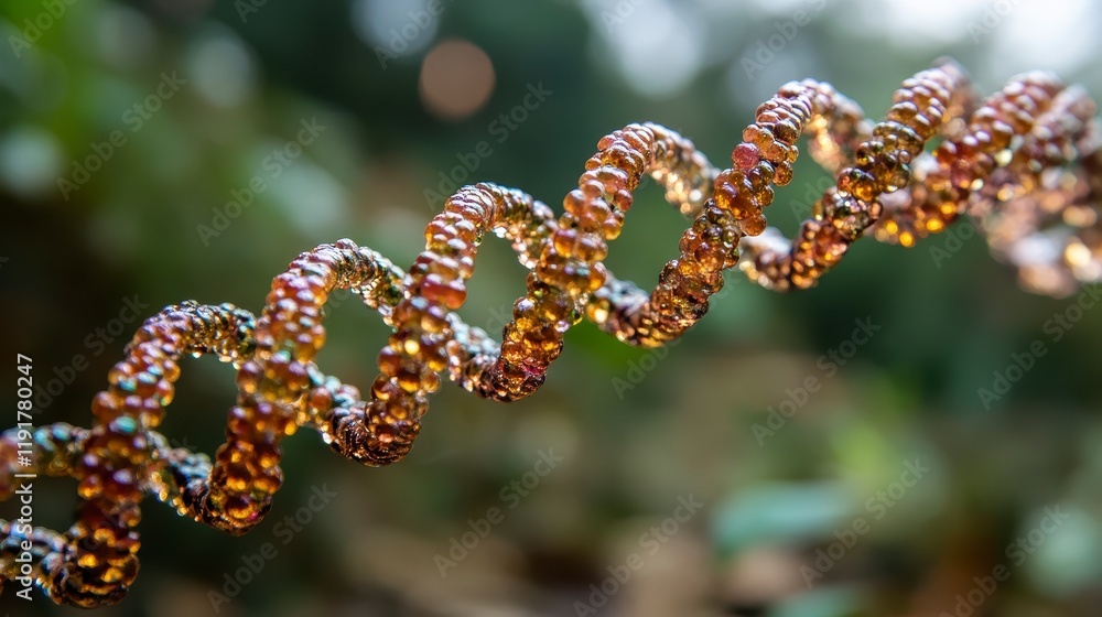 Poster microscopic view of dna helix genetic code molecular structure science background