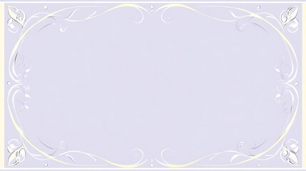 Elegant Lavender Frame With Floral Design Accents