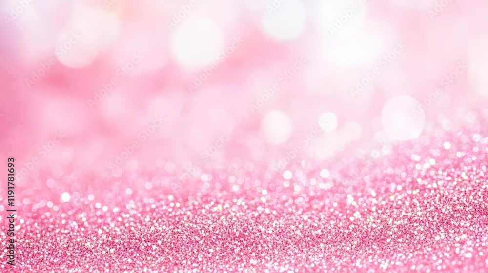 Poster pink glitter background sparkling with bokeh creating a romantic atmosphere, perfect for valentine's