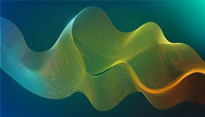  illustration abstract wavy wave line and blurred gradient mesh in bright color background dynamic minimal wave line composition design layout for wallpaper flyer poster banner