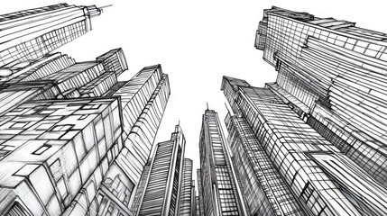 Urban Skyline. Modern architectural design in a bustling cityscape