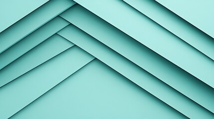 Obraz premium Abstract Teal Layered Geometric Design