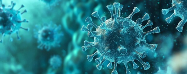 Virus code simulation in a digital environment, showing cybersecurity protocols in action to prevent attacks