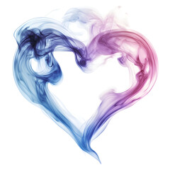 Obraz premium Heart made of swirling smoke in a digital abstract style