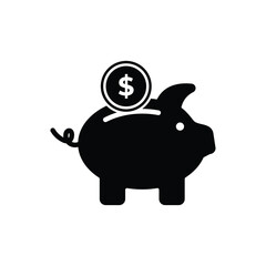 piggy bank icon vector design template