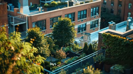 Urban Oasis. Residential area with Tower block