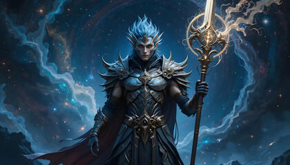 Obraz premium Celestial Knight: Guardian of the Cosmos