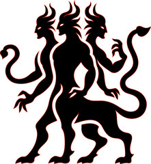 vector illustration classic sacred mythological animal symbol logo icon design.eps