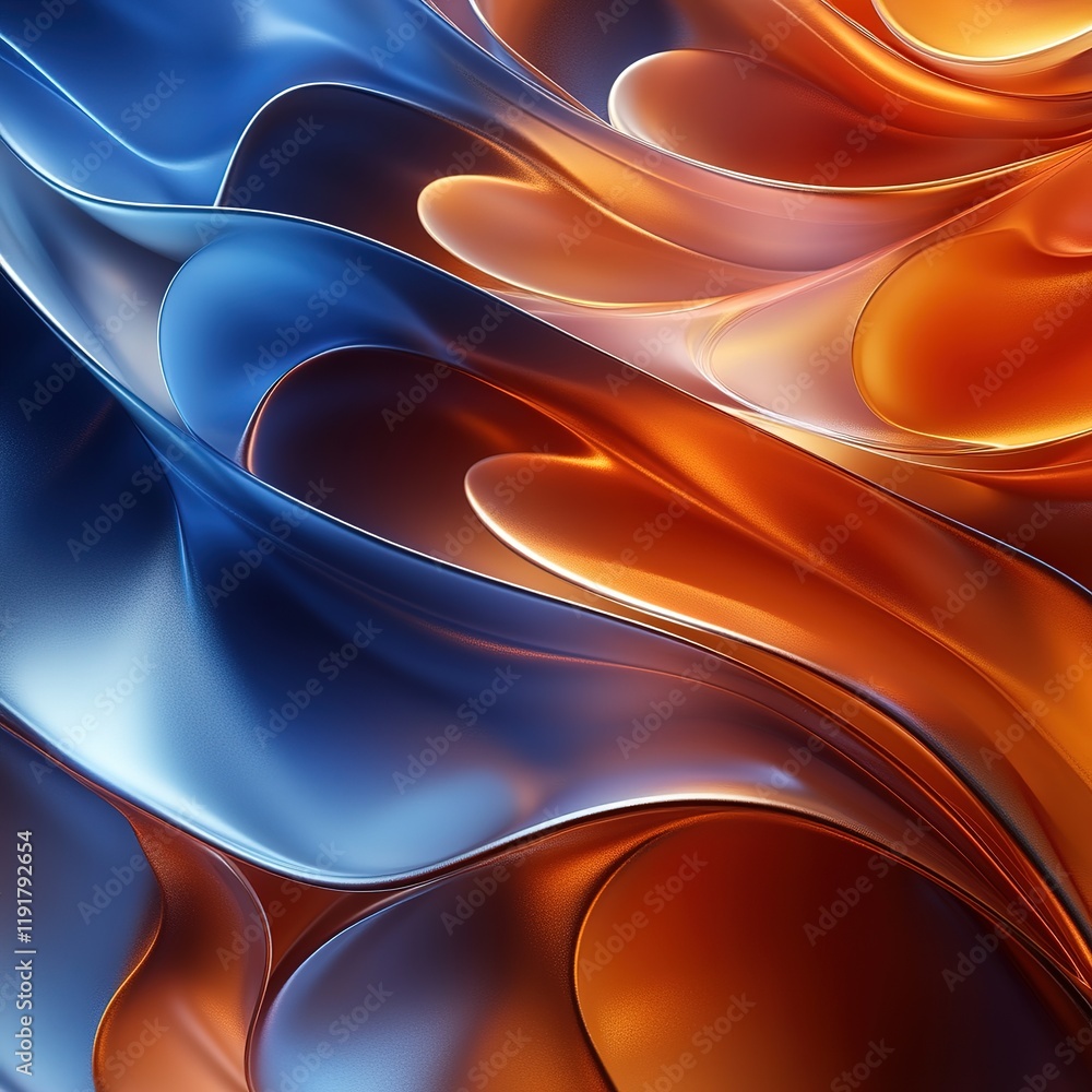 Poster dynamic flowing abstract colors digital art vivid background fluid design close-up view modern aesth