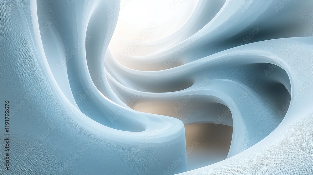 Poster dynamic swirling motion in abstract form digital art modern design bright environment aesthetic view