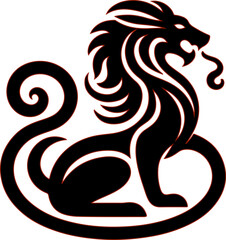 vector illustration classic sacred mythological animal symbol logo icon design.eps