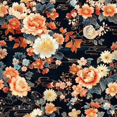 Japanese style. Kimono pattern texture