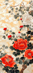 Japanese style. Kimono pattern texture