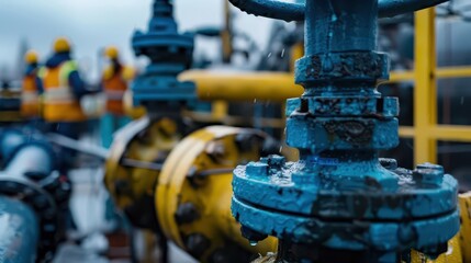 Modern Electric Blue Automotive Tire. Engineering Innovation Concept