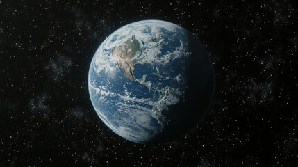 Obraz premium Earth, space, orbiting, clouds, North America, cosmos, stars, background, planet, environmental