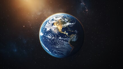 Earth, sunlit, space, nebula, cosmos, global, environmental, educational