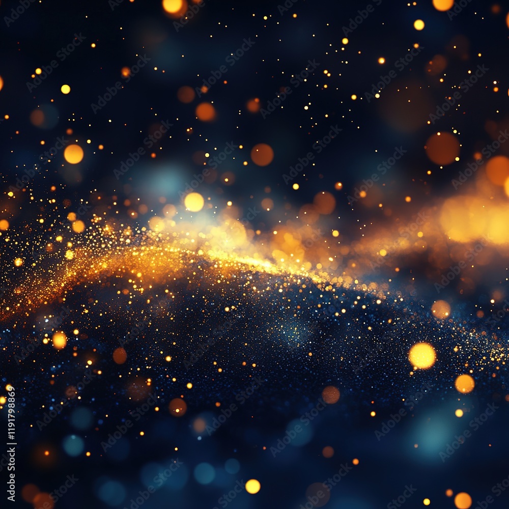 Poster sparkling cosmic energy flow universe digital art abstract close-up visualizing galactic motion