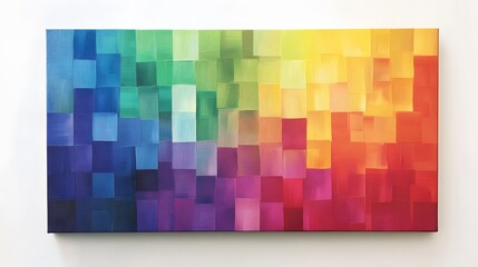Vibrant and colorful spectrum on blank canvas showcases endless creation possibilities