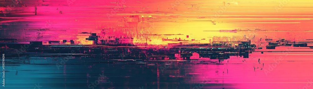 Poster dynamic abstract artwork digital art colorful patterns modern environment artistic viewpoint visual 