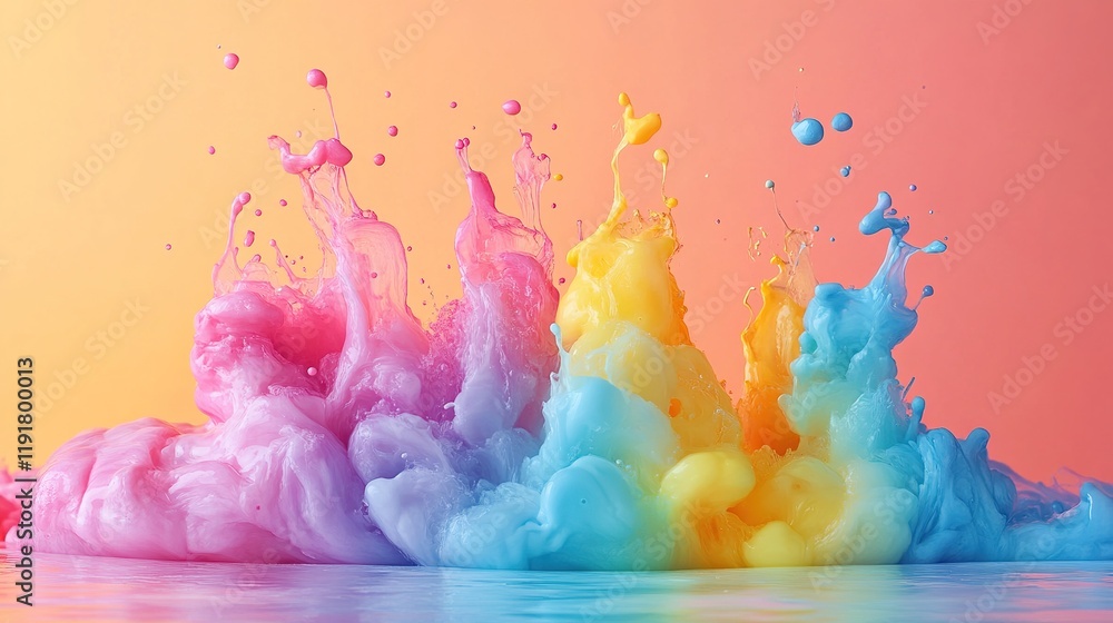 Poster vibrant color splash event abstract background digital art creative environment aesthetic viewpoint 