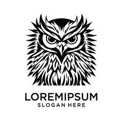 owl head vector illustration for icons, symbols and logos. owl luxury logo