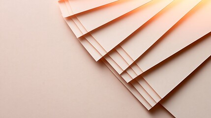 Abstract Beige Paper Layers Geometric Design