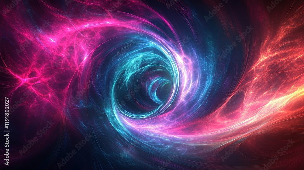 Poster dynamic cosmic swirl abstract art digital creation colorful environment vibrant viewpoint motion con