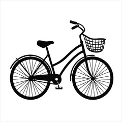 bicycle on a white background