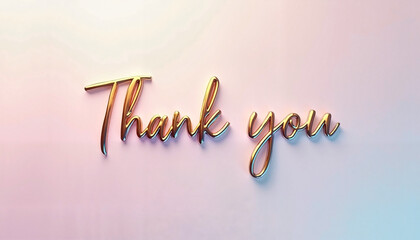 Thank you text in elegant script on soft background, International Thank You Day