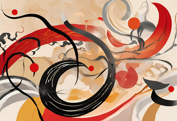 Cultural Digital Painting with Chinese Symbols
