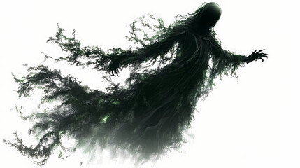 Ghost on white transparent background, png. Shadowfern. Illustration
