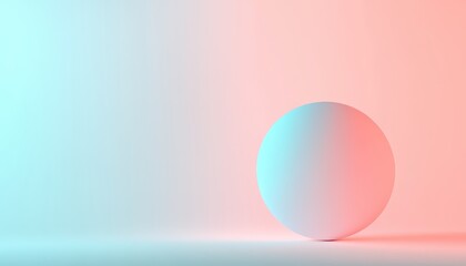 Pastel Sphere on a Gradient Background