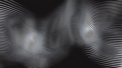 Fototapeta premium Abstract Black And White Wavy Lines Pattern