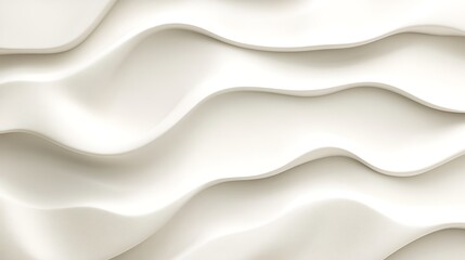 Obraz premium Abstract White Wavy Surface Design Background