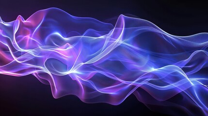 Obraz premium Abstract waves of light in vibrant colors, creating a dynamic visual effect.