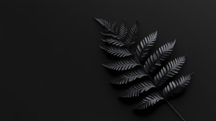 A minimalist black background, ideal for showcasing products or artwork, emphasizing simplicity and elegance. Shadowfern. Illustration