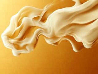 Obraz premium Close-up of a vape cloud twisting into ethereal shapes, framed by warm golden light, evoking a cinematic retro lounge vibe