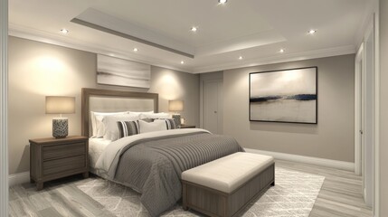 Serene Master Bedroom Interior Design: Modern Minimalist Bedroom Decor